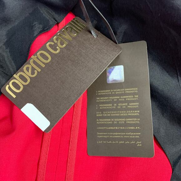 ROBERTO CAVALLI Size 38 Red Raspberry Wool Blend Sport Coat - Picture 6 of 10